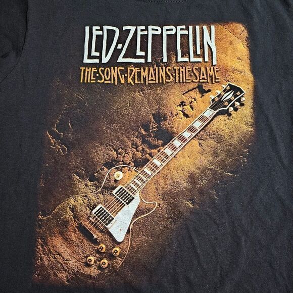 Vintage Led Zeppelin Black T Shirt The Song Remains The Same Large L 100% Cotton - Picture 5 of 9